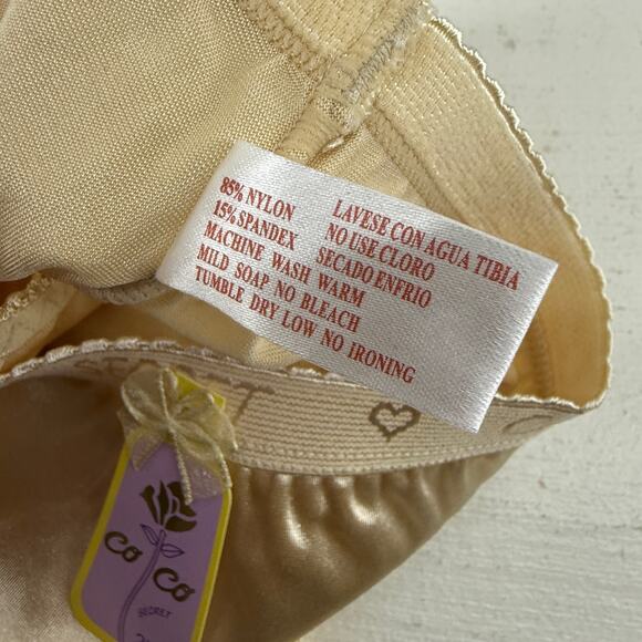 Coco Secrets Neutral Beige Satin Full Coverage Panties Underwear #38306Q 2XL - Picture 3 of 4